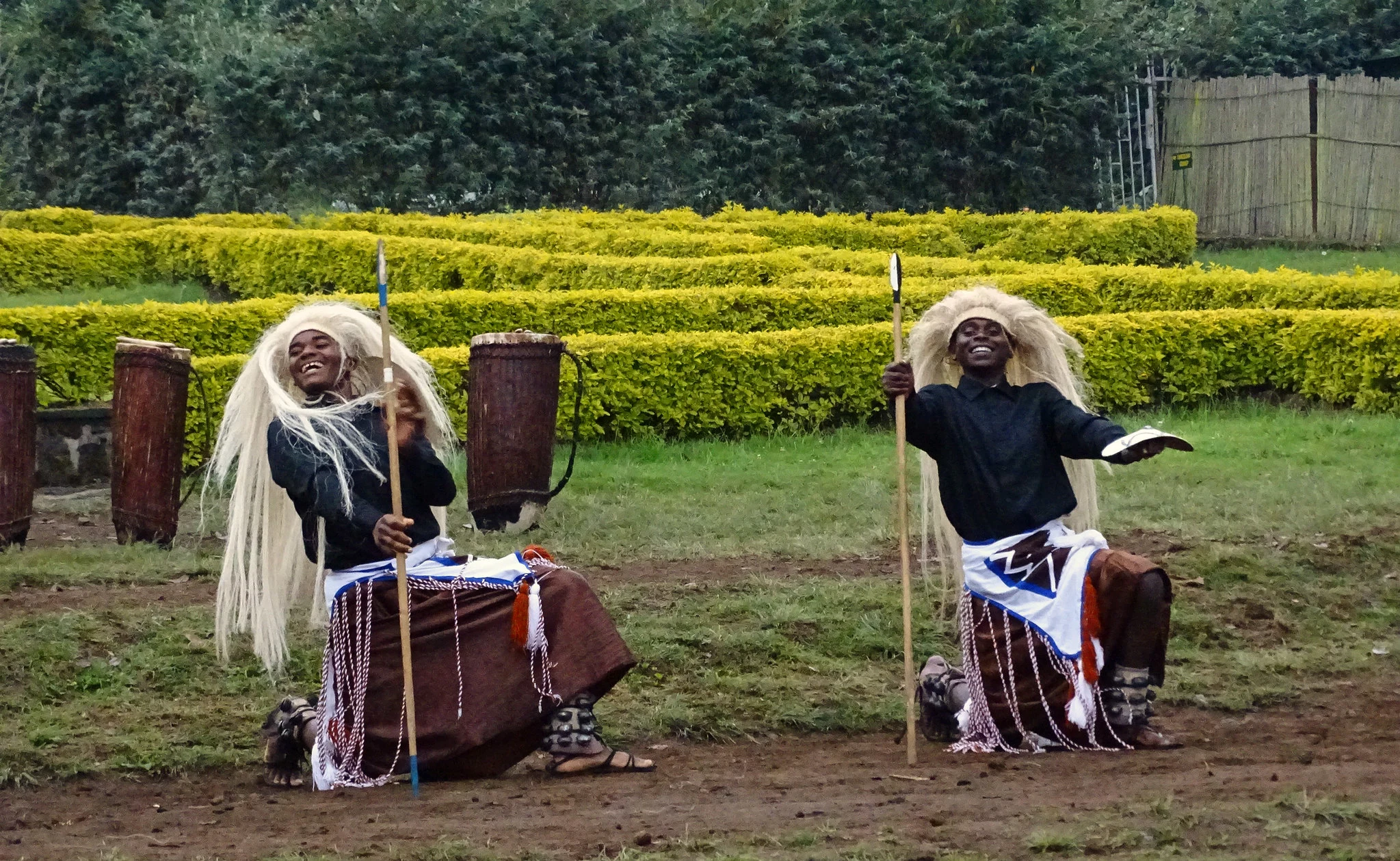 Intore traditional dancers performing a Rwandan cultural experience